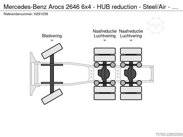 Standard-SZM Mercedes-Benz Arocs 2646 6x4 - HUB reduction - Steel/Air - Lo...