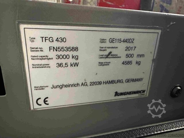 Treibgasstapler Jungheinrich TFG 430 - TRIPLEX 4,4 m