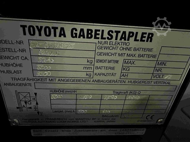 Dieselstapler Toyota 52-8FDJF35 - TRIPLEX - NEUWERTIG