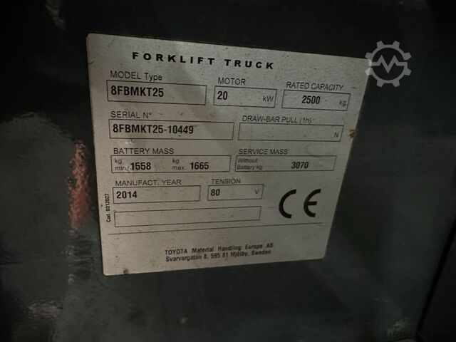 Elektro 4 Rad-Stapler Toyota 8FBMKT25