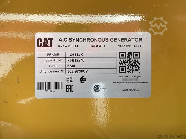 Aggregat CAT XQP550 - Generator 550 kVA Stage V - DPX-18143
