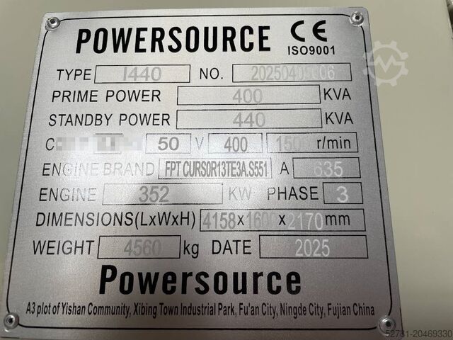 Aggregat Iveco CR13TE3A - 440 kVA Generator - DPX-19796