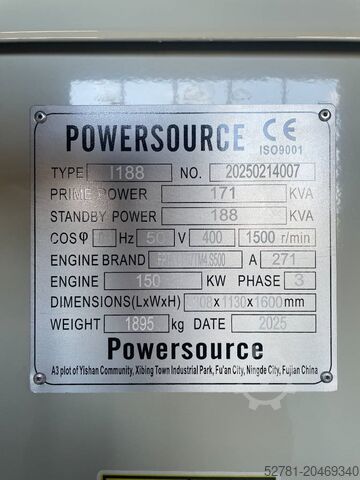 Aggregat Iveco NEF67TM4 - 188 kVA Generator - DPX-19793