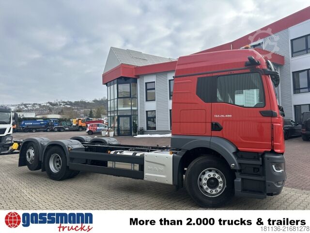 Abrollkipper MAN TGS 26.480 6x2-4 BL CH, Lenk-/Lift, OptiView, LED,
