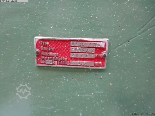 Schwenkbiegemaschine LOTZE HZK 20