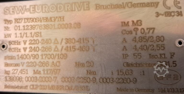Steigband Gefälleband Steigförderer mit Bogen Transnorm GF 7200+700-700-600
