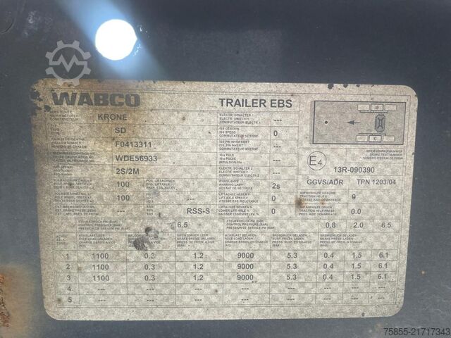 Containertransport Krone SD Multichassis / BPW Axles / Drumbrakes