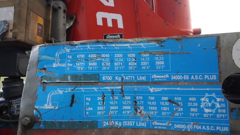 Crane truck Volvo FM 450 8X4 FLATBED WITH GORMACH 3400E6 CRANE