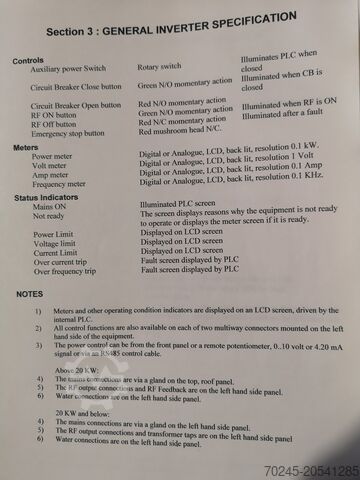 HIGH FREQUENCY INDUCTION HEATING-20KW HIGH FREQ.INDUCTION HEATING ISM 20 ISM-20
