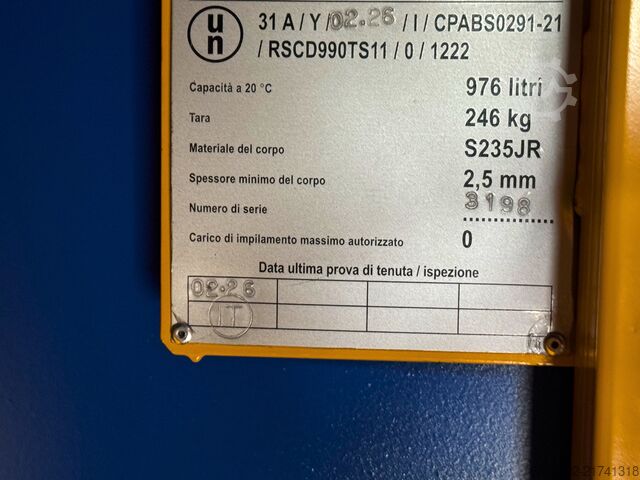 Storage tank Tankstelle/Tankanlage 976 Liter