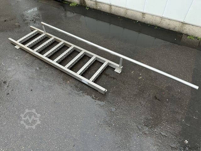 Stainless steel staircase/ladder with handrail  