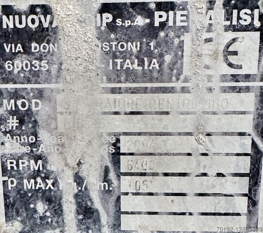 Zentrifugal-Separator FPC12 CH01 Pieralisi FPC12 CH01