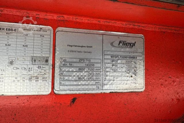 Open trailer with tarp FLIEGL ZPS 200 3M Innenhöhe