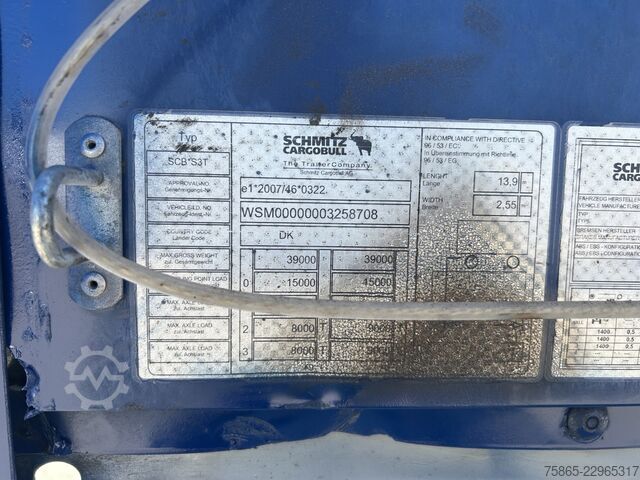 Flatbed Schmitz Cargobull SCB S3T / Plateau - Flat Bed / Disk Brakes / Sw...