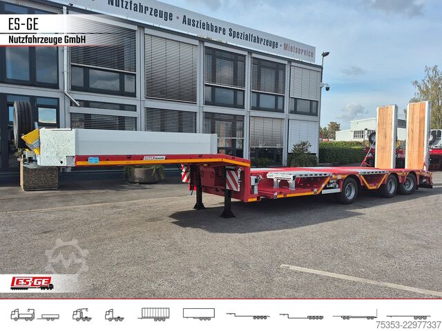 Low loader semitrailer FAYMONVILLE MAX Trailer MAX100 Semi-Tieflader Radmulden