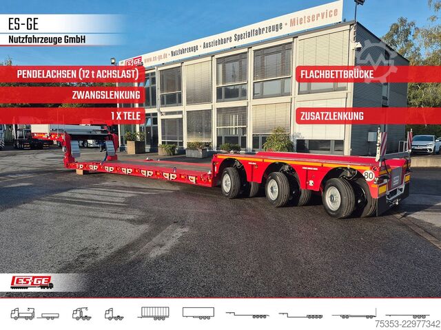 Low loader semitrailer FAYMONVILLE MAX Trailer MAX510 Tiefbett 3x12 t PA