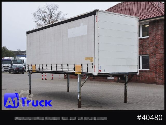 Swap body with flatbed & tarp WECON WPR 745, verzinkt, 2520 innen, Code XL