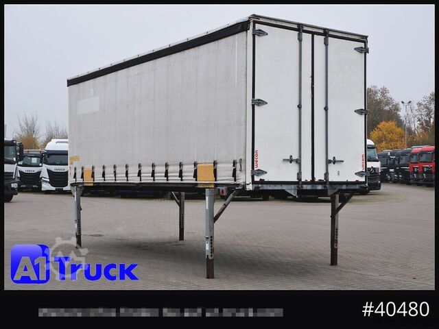 Swap body with flatbed & tarp WECON WPR 745, verzinkt, 2520  innen, Code XL