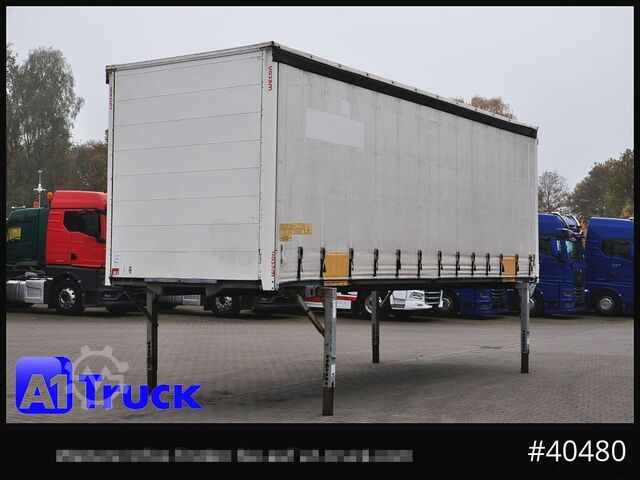 Swap body with flatbed & tarp WECON WPR 745, verzinkt, 2520  innen, Code XL