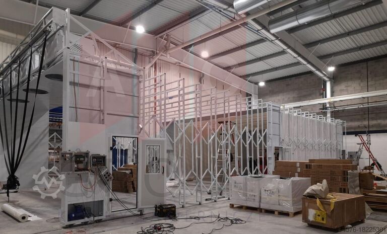 Lackierkabine „Harmonika“ ABC-Group Tunnel retracted paint booth