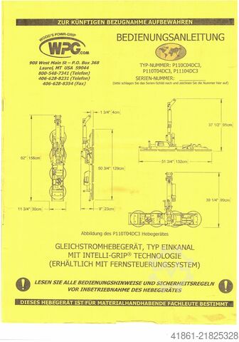 Vacuum material suction lifter WPG PCFT 1 A1