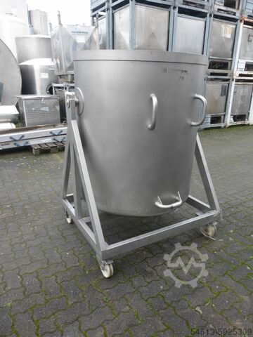 1,000-liter stainless steel tipping container