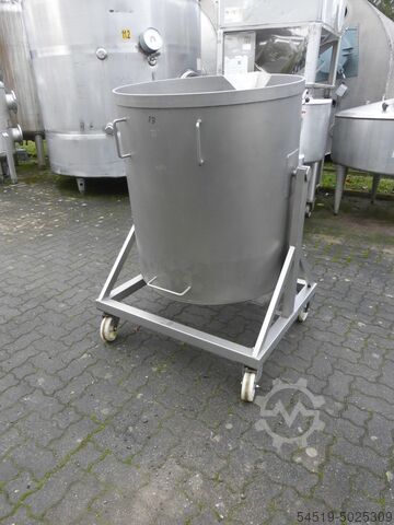 Stainless steel tipping container / tipping trough  