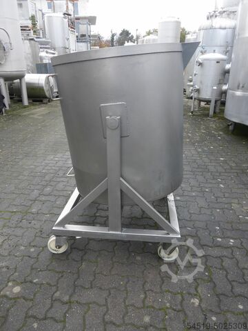 Stainless steel tipping container / tipping trough  