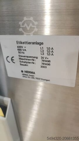 Etikettieranlage für Dosen Herma 362 M Basic