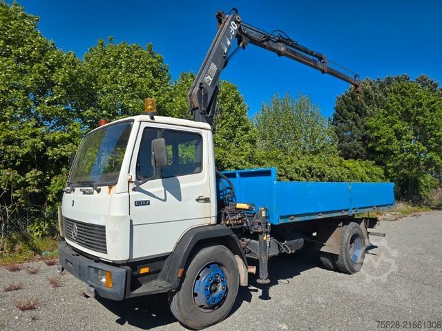 Tipper truck MERCEDES-BENZ Ecoliner 1317 / Kipper - Kran Hiab 090