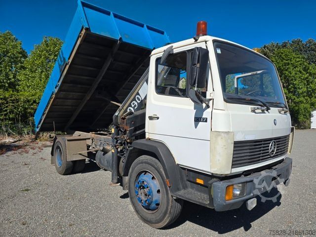 Tipper truck MERCEDES-BENZ Ecoliner 1317 / Kipper - Kran Hiab 090