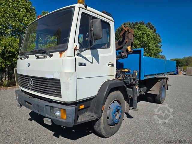 Tipper truck MERCEDES-BENZ Ecoliner 1317 / Kipper - Kran Hiab 090