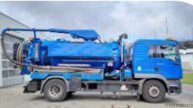 Vacuum tank truck MAN TG-M 18.340 4x2  Saug + Spülwagen Müller Vacumas
