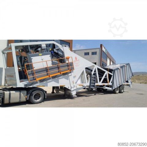 Concrete mixing plant Polygonmach mobile 60m3/hour concrete batching plant