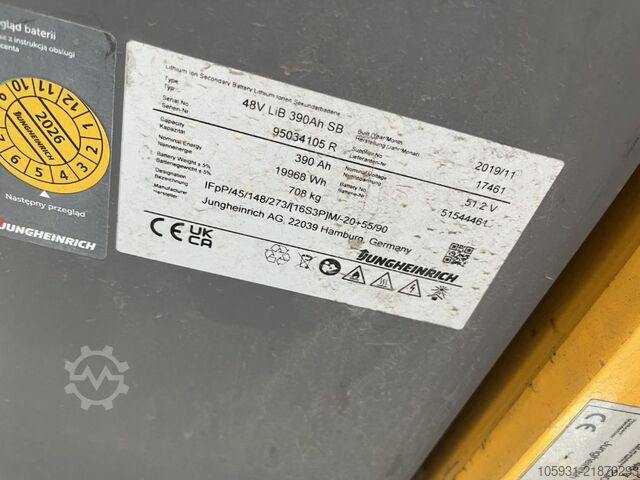 Electric 3-wheel forklift Jungheinrich EFG215