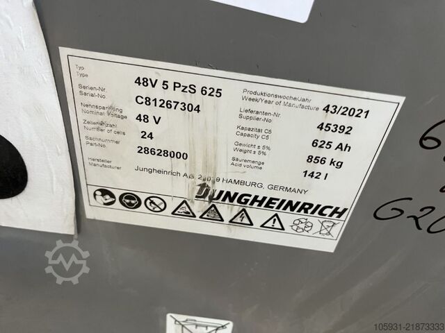 Electric 3-wheel forklift Jungheinrich EFG216k
