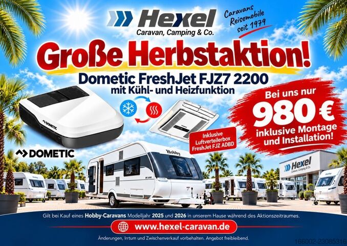Wohnwagen HOBBY De Luxe 540 UL 1.800 kg Rollrost Touchpanel