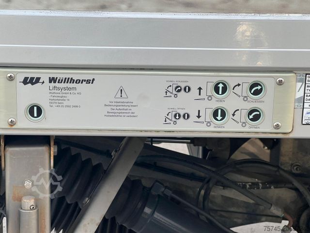 Box semitrailer  WÜLLHORST *NEUWERTIG* 2T LBW * LIFT * LENK * AHK