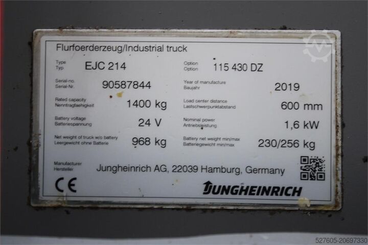 Stacker Jungheinrich EJC 214 430 DZ