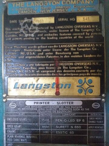 Cardboard printing machine Langston Printmaster