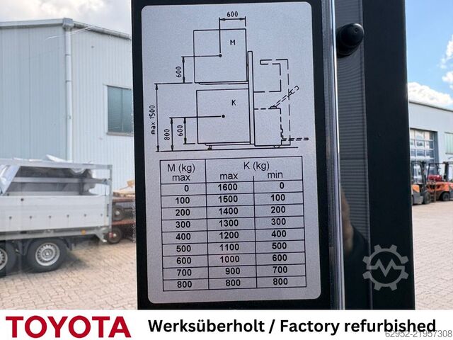 High Lift stacker Toyota SWE 120 L, Akku neu!