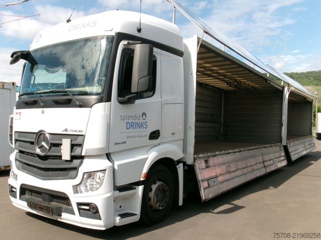 LKW mit Getränkeaufbau MERCEDES-BENZ 2545 Actros*kpl Zug*2x LBW*2x 7,7m*Lift/Lenk*Ret