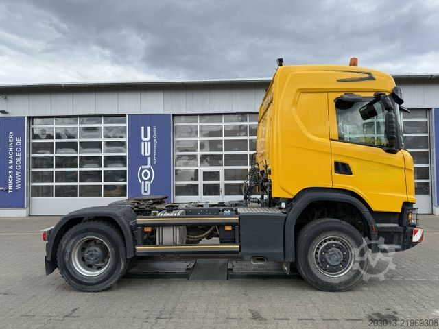 Standard tractor unit SCANIA 450 XT 4x4 Euro 6 SZM Kipphydraulik Blatt / Luft
