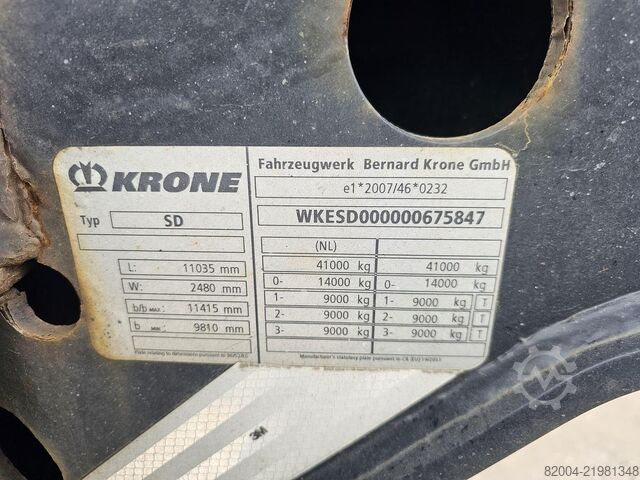 Transport von Containern KRONE SD | 40 FT|2 X 20 FT | BACK SLIDER |HIGHCUBE.| ...