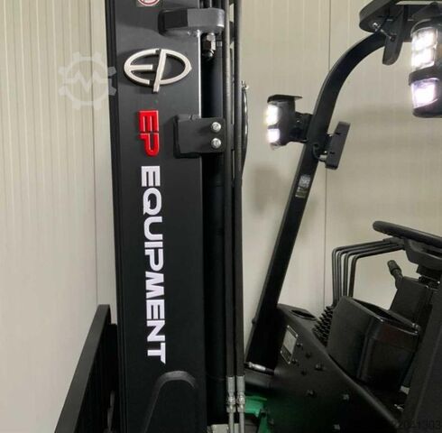 New electric forklift, triplex mast 4800 mm with free lift and side shifter, frontloader, electric f EP EFXZ-301-H - Li-Ion