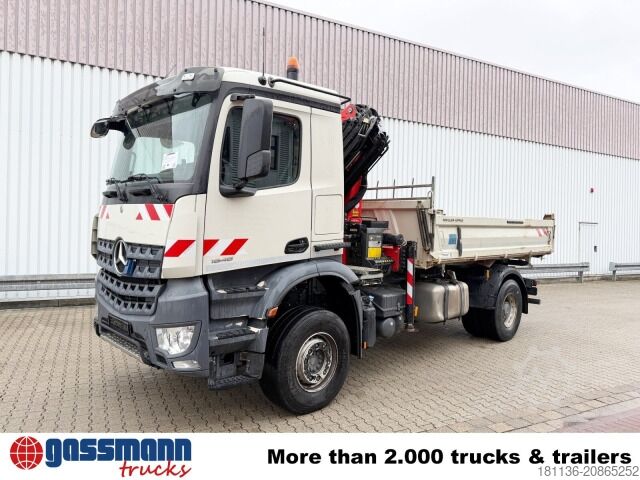 Kipper LKW Mercedes-Benz Arocs 1848 K 4x2, Retarder, Palfinger PK 17001,