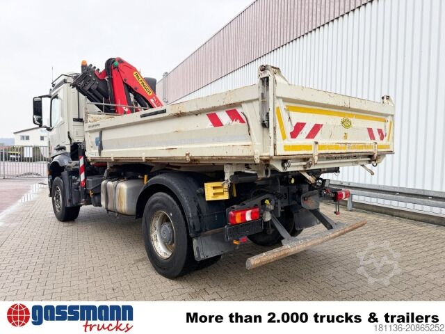 Kipper LKW Mercedes-Benz Arocs 1848 K 4x2, Retarder, Kran Palfinger PK