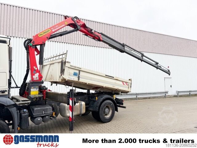 Kipper LKW Mercedes-Benz Arocs 1848 K 4x2, Retarder, Kran Palfinger PK