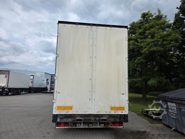 Open semitrailer with tarp SCHWARZMÜLLER Jumbo mit Bordwänden und Schwanenhals