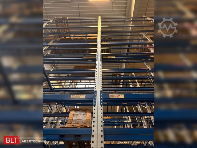 Heavy-duty shelf SSI Schäfer PR600 14,10 lfm, Höhe 9,85m, Boden + 4 Ebenen, Fachlast bis 3500 kg